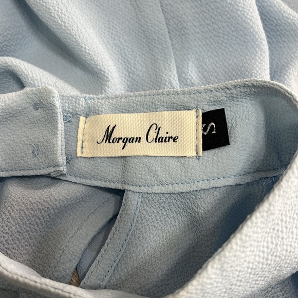 Morgan Claire Sleeveless Top V Neck Choker collar Baby Blue Size Small - Picture 5 of 7